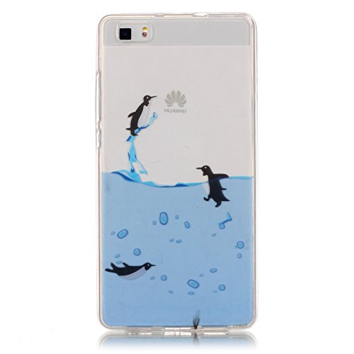 HUAWEI P8 Lite Silicone Gel Funda Silicona Carcasa  Con HD Pantalla Protectora  Suave TPU Protectora Cubiertas Alta Calidad Cubierta De La Caja De Silicona Galvanoplastia Patr  n Caso Delgado Parachoques para HUAWEI P8 Lite with Beautiful Colourful Pattern Design-Ping  ino del vuelo