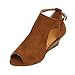 Produktbild S&H-NEEDRA Damen Schuhe Plateau Keil Sandalen Knöchelriemen Peep Toe High Heel Schuhe