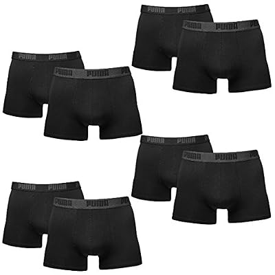 PUMA Homme Basic Boxer Court Sous-vêtements 8 Lot - noir / noir, 36