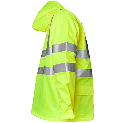 Planam Regen-Jacke „Warnschutz“, Größe XL in gelb, 1 Stück, 2062056 - 3