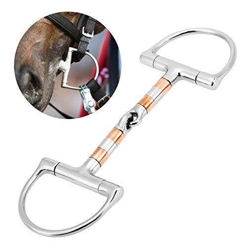 Lixada Acier Inoxydable Cheval Bouche, Peu Cheval Bouche Pièce Épaule Équestre Filet Double Joint Peu Bit Accessoire De Course