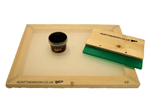 Value Siebdruck Kit, DIN A3, Rahmen mit mesh, 43Z 30.48 cm Holz Rakel &120 ml