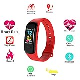 Fitness Tracker Uhr mit Pulsmesser Blutdruckmessgerät, Farbbildschirm Fitness Armband IP67 Wasserdicht Aktivitätstracker mit Schlafmonitor Kalorienzähler Schrittzähler für Damen Herren