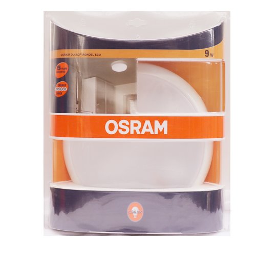 Preisvergleich Produktbild OSRAM DULUX RONDEL ECO 9W Energiesparende Deckenleuchte Rund Weiß