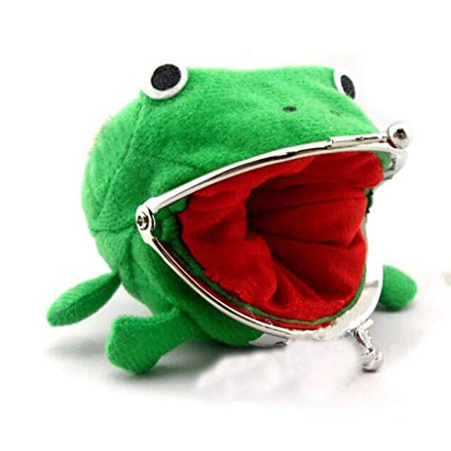 Preisvergleich Produktbild fasloyu Niedlichen grünen Frosch Münztüte Brieftasche, Geldbörse Cosplay Anime Plüschtier lustig (Grün)