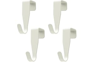 WeddHuis 4 Ganci Porta, Ganci Appendiabiti per Porta, Ganci da Appendere, Sospensione Stabile, Nessuna Foratura Necessaria, Adatti per Porte Standard (Bianco)