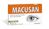 Macusan Supplements for Eyes | Eye Vitamins with Lutein, Zeaxanthin, Ginkgo Biloba, Omega 3 to Improve Eyesight | Lutein Eye Complex | Includes Essential Nutrients for Eyes | Supplements for AMD