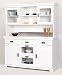 Produktbild clever-moebel Buffet, Sideboard, Kommode aus Kiefernholz weiß lackiert, Schrank, Anrichte
