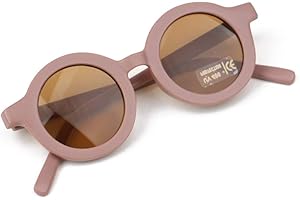 6Wcveuebuc Sommer Polarisiert UV Schutz Kinder Sonnenbrille Retro Rund Kinder Polarisierte Sonnenbrille UV 400 Schutz Kinder Sonnenbrille
