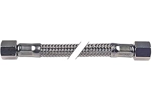 GASTROTEILESHOP La-Cimbali Flexschlauch Anschluss 1/8' Arbeitsdruck 10bar DVGW geprüft gerade-gerade Länge 600mm CNS-Umflechtung DN6 DVGW DVGW