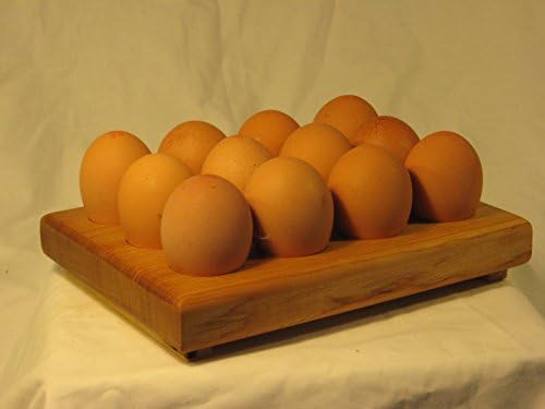 Egg storage rack for a dozen (3 rows of 4) - Handmade (UK) from salvaged wood