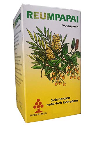 Preisvergleich Produktbild Reumpapai, 100 Kapseln, entzündungshemmend, behebt nebenwirkungsfrei Schmerzen und Schwellungen, besonders bei Rheuma, Arthritis, Muskeln- und Nervenentzündung, Gelenkschmerzen (nur bei Entzündung), Prellungen, entzündumgshemmer, entzündungshemmende tabletten, salbe, entzündungssalbe