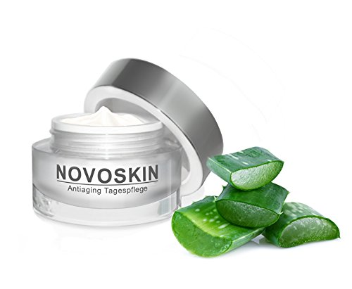 Tagescreme von NOVOSKIN – NOVOSKIN Antiaging Tagespflege – Antifaltencreme mit Hyaluron, Vitamin A, Ginseng, Matrikine-Komplex, botanische Öle, Reishi, Betain und Aloe Vera – 50ml - 2