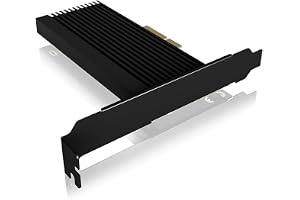 ICY BOX NVMe PCIe - PCIe 4.0 x4 IB-PCI208-HS Gränssnittsadapter, Svart, 12.8 x 12.2 x 2 cm, ‎3600 watt