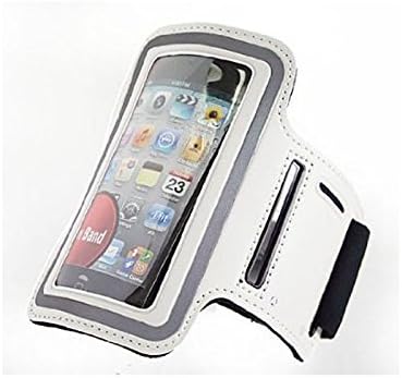 Ezoneuk Store - Gym Running sports Armband Rectangle Case Holder Pouch for Mobile phone iPhone 5 5S 5C Samsung Galaxy S2 S3 S4 Ipod HTC One (White)