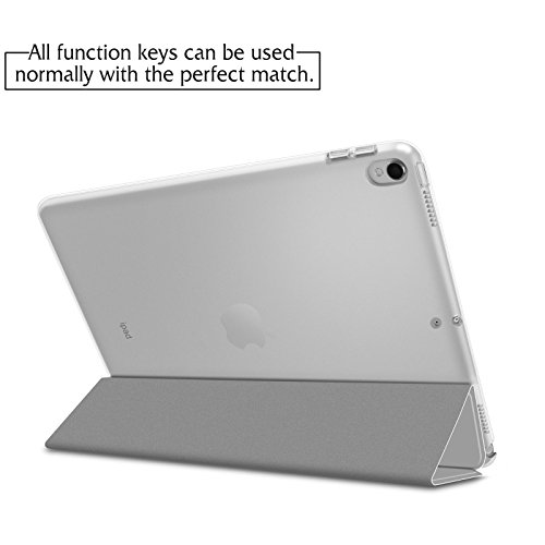 iPad Pro 10,5 Hülle, Infiland Ultra Smart Slim Lightweight Schutzhülle Cover für Apple Neu iPad Pro 10,5″ Display 2017(mit Auto Schlaf / Wach Funktion)(Silber) - 3