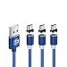 Produktbild YouPei® Magnetisches USB-Kabel Typ C,[3 Pack] USB C-Lade- und Datensynchronisations-Ladekabel für Samsung Galaxy S9 / S8 / Note8, Huawei P20 /P10 /Mate10