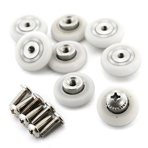 Preisvergleich Produktbild 8 x 19mm Laufräder Räder Edelstahl-Duschtür Roller