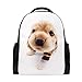 Produktbild Studenten-Rucksäcke für Schule, Buchtasche, Reisen, Wandern, Camping, Tagesrucksack für Jungen und Mädchen, 40,6 x 30,5 x 15,2 cm, für 39,1 cm Laptop (Motiv: Hund mit niedlichem Hund)