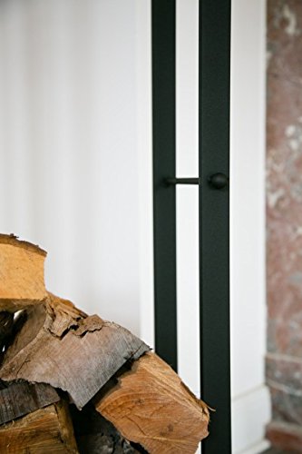 Kaminholzregal Kaminholzständer Höhe: 100cm Verzinkt + Schwarz Kaminholzhalter - 6