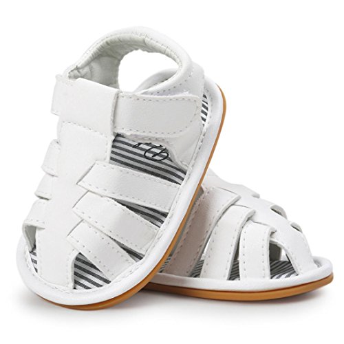 Igemy 1Paar Baby Jungen Sandalen Schuh Casual Schuhe Sneaker Anti-Rutsch Soft Sole Kleinkind Weiß