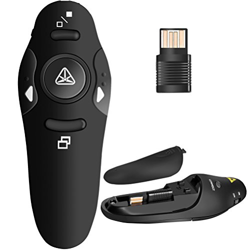 Preisvergleich Produktbild BEBONCOOL Wireless USB Presenter, Powerpoint Fernbedienung Präsentation Klicker Presentation Zubehör Präsentationsfernbedienung Presenter für PPT / Keynote / Prezi / OpenOffice / Windows / Mac OS / Android / Linux