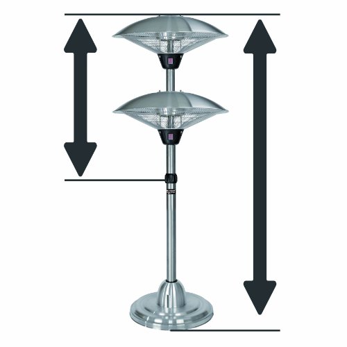 Einhell Elektro Heizpilz Terrassenheizer NHH 2100 (2100 Watt, 3 Heizstufen, Teleskoprohr aus rostfreiem Stahl, verstellbar bis 210 cm, leise) - 3