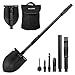 Produktbild YOUNGDO Klappschaufel 13 Funktionen, Größer Oberfläche-Spaten, Multifunktion-Klappspaten für Camping/Überleben/Gartenbau (Überlebenspfeife+Fischmesser+Eispickel+Schraubendreher)