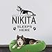 Produktbild Guokee Kunst Personalisierte Vinyl Aufkleber Aufkleber Siberian Huskies Hunde Hund Anpassen Name Design Wandaufkleber Abnehmbare Poster 58 * 63 cm