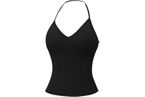 MAYROUND Longline Sports Bras for Women Padded Halter Neck Strappy Top Backless Seamless Gym Bra Workout Yoga Crop Tank Tops