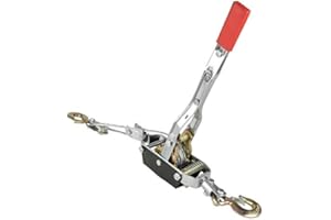 EJOYOUS Trinquete manual para cable de alambre, herramienta de apriete manual con doble gancho extractor de energía manual de acero resistente y hierro galvanizado de 4 toneladas(4T)