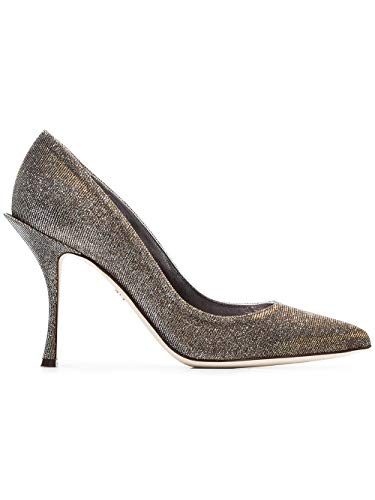 Preisvergleich Produktbild DOLCE E GABBANA Damen Cd1071ah91387626 Silber Baumwolle Pumps