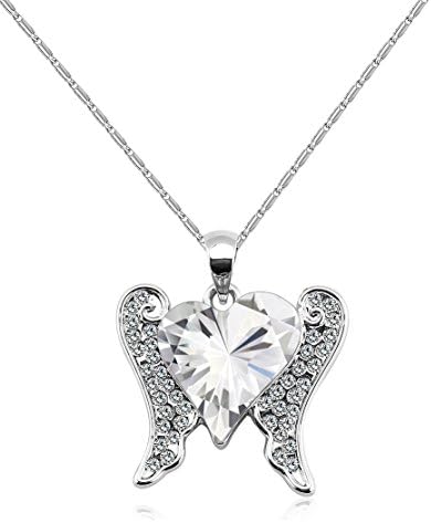 &amp; # X153; Heart "Royal" white yparah "Women's Necklace – Swarovski Crystal