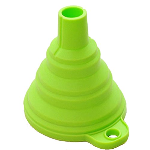 HENGSONG Silikon Faltbar Trichter Mini zusammenklappbarer Trichter Küche Werkzeug, 7.5*7.5cm (Grün)