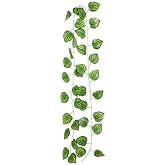 Nettenevime Artificial Ivy Yellow Striped Artificial Flower Decor 230cm