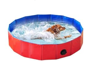 SMALLRUN Hoom Piscina Plegable para Perros Gatos Bañera Portátil para Mascotas Plegable PVC Antideslizante y Resistente al Desgaste (80 * 20CM)