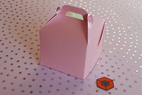 25 Cupcake Boxes Pink or Blue with Insert/Holder (Pale Pink)