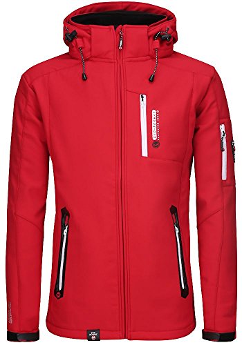 Geographical Norway Herren Softshelljacke Tortolo mit Kapuze red XL
