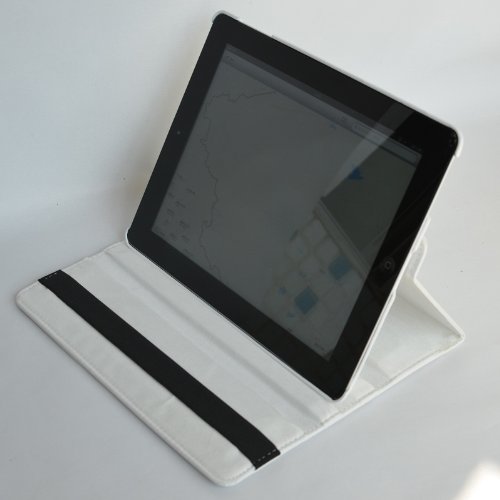 inShang Hülle für Apple iPad 2 iPad 3 iPad 4, Edles PU Leder Tasche Hülle Skins Etui Schutzhülle Ständer Smart Case Cover für Tablet iPad, Super Automatische Einschlaf-/Aufwach funktion, 360 Grad rotierende Schutzhülle mit Standfunktion + inShang Logo hochwertigen Stylus Eingabestift Stift - 4