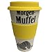 Produktbild Kaffebecher Becher to go von JEMIDI aus Bambusfasern Kaffee Becher Kaffeetasse Sprüche 350ml Morgenmuffel