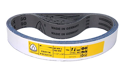 10 x Klingspor Schleifband CS411X | 40 x 760 mm | P36-P120 | Zirkonkorund (Korn 120 – P120) - 2