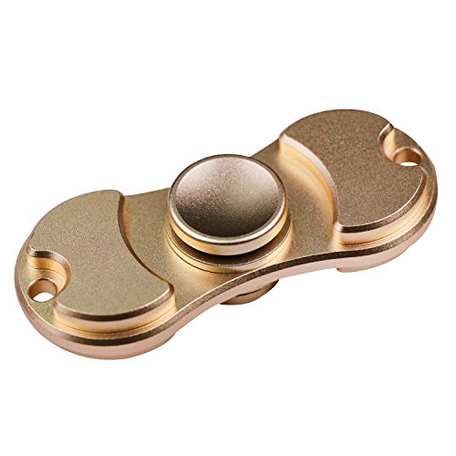 Hand Finger Spinner Toy, KIPTOP High Speed Copper / Aluminum Finger Toy Fidget Handspinner Stress Reducer for Adult Children (Aluminum:Gold)