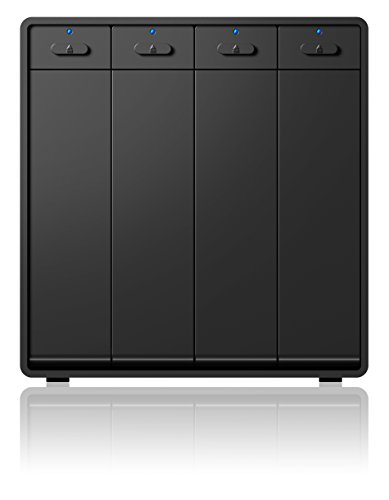 Icy Box IB-3664SU3 Externes 4-fach JBOD Gehäuse für 3,5″ (8,9 cm) SATA HDD/SSD (bis 6 Gbit/s) mit USB 3.0 und eSATA aus Aluminium schwarz - 4