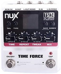 NUX Time Force Stomp Boxes Multi Digital Delay Guitar Effect Pedals Runs on battery or AC power(The battery is not included)