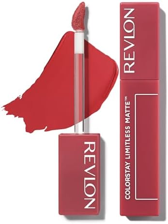 Revlon ColorStay Limitless Matte Liquid Lipstick, Rossetto Liquido Opaco, Arricchito con Triplo Acido Ialuronico, Formula 100% Vegana, Ultra Resistente, Stir Me Up 008, 5 ml
