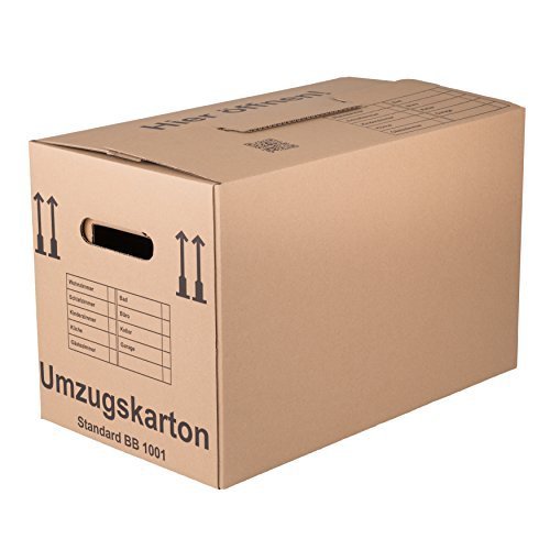 Preisvergleich Produktbild 200 Umzugskartons Standard - Qualität: 1-wellig, Umzug Karton Kisten Verpackung