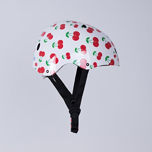 Kiddimoto 2kmh026s Design Sport Helm Cherry / süße Kirschen Gr. S, für Kopfumfang 48-53cm (2-5 Jahre) - 4