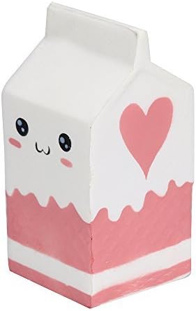 Kamoku101 Creative Stress Reliever Squishy Squeeze Cute Yogurt Bottle Super Slow Rising Fun Soft Toy Cellphone Key Chain Charm Pendant Strap Kid Gift