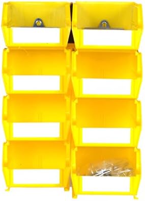 Triton Products 028-Y Bin Kits for Pegboard Storage, Yellow, 8-Pieces