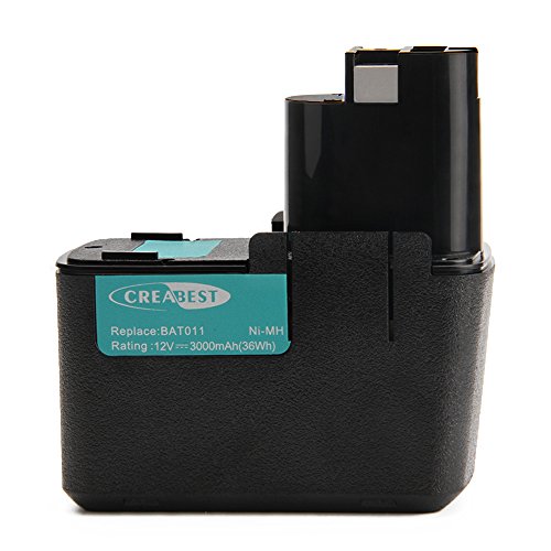 Creabest 12V 3000mAh Ni-MH Ersatz-Werkzeug Akku für Bosch PSR120 BAT011 3300K 3305K 330K 3310K 3315K 3500 PSR 12VES-2 BH1214H BH1214L BH1214MH H1214N 2607335054 2607335055 2607335071 2607335081 2607335090 2607335 107 2607335108 2607335143 2607335145